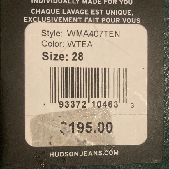 Hudson Nico super skinny jeans in w tea size 28 - Picture 7 of 7